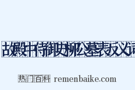 故殿中侍御史柳公墓表反义词是什么意思的图片